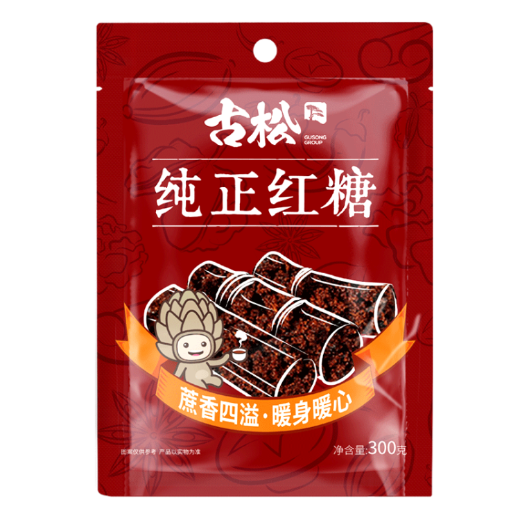 古松 紅糖 純正紅糖300g 甘蔗熬制純正紅糖 二十年品牌 光明服務(wù)菜管家商品