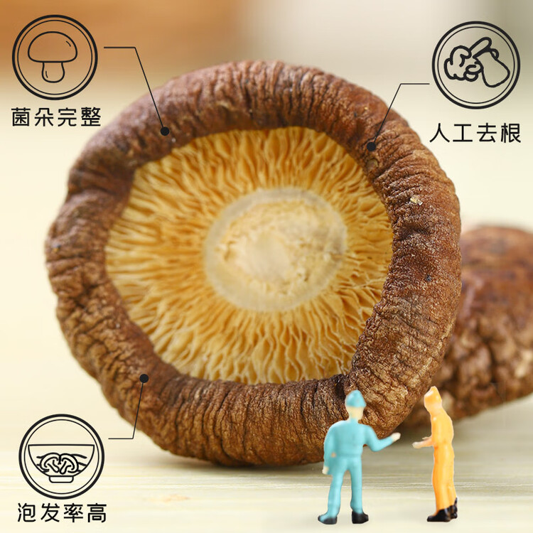 富昌香菇208g 蘑菇 山珍菌菇珍珠菇 特产干货食用菌火锅煲汤炒菜食材 菜管家商品