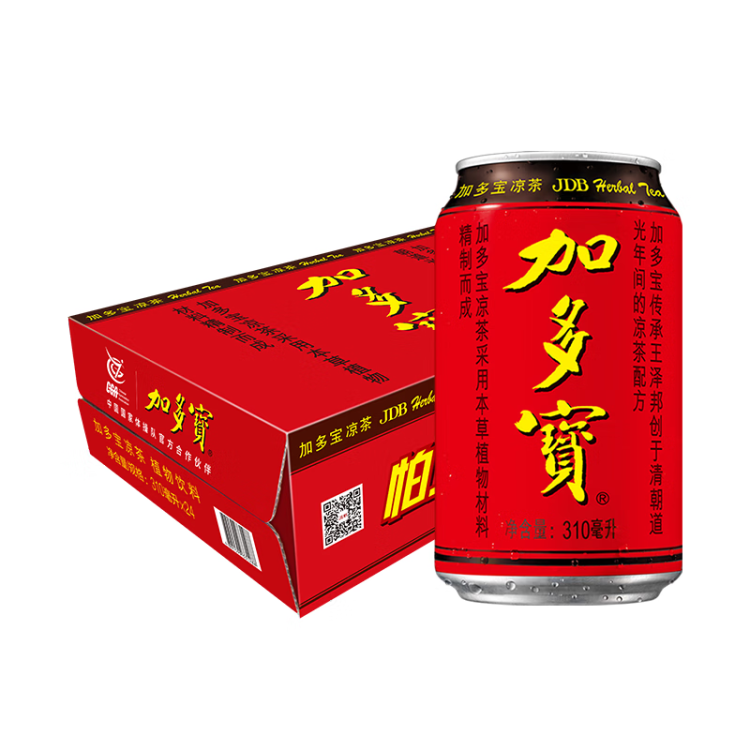 加多宝凉茶植物饮料 茶饮料 310ml*24罐 (新老包装随机发货) 菜管家商品