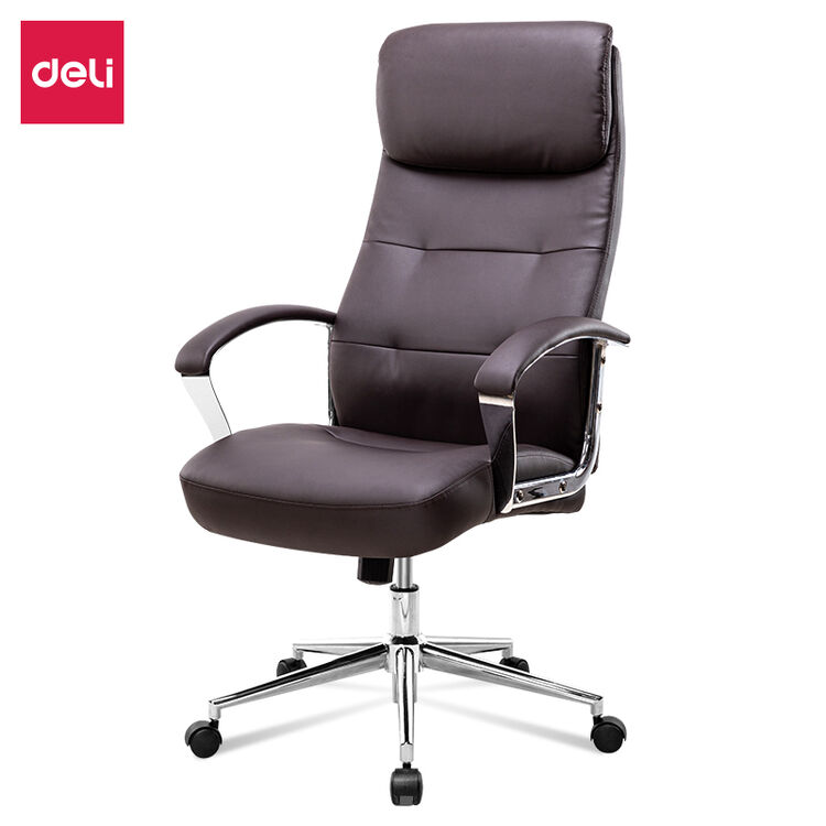 得力deli 生态皮椅 人体工学电脑椅 商务办公椅 大气老板椅 91011