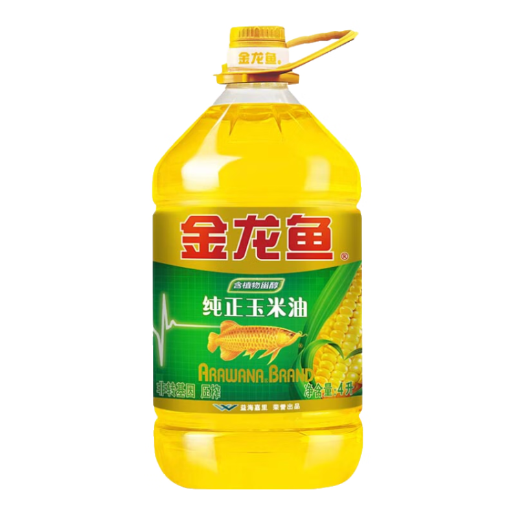 金龙鱼 食用油 非转基因 压榨 一级 纯正玉米油4L（新老包装随机发货） 光明服务菜管家商品