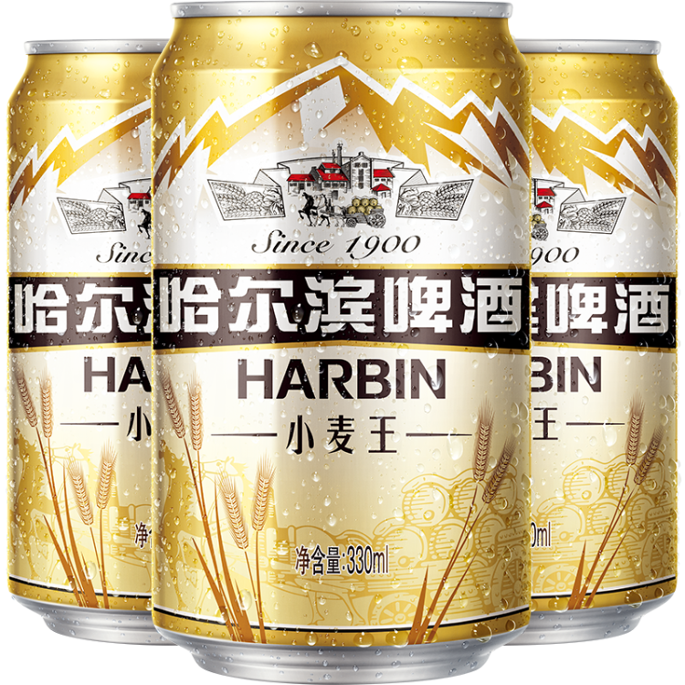 哈爾濱牌百威集團(tuán)哈爾濱牌小麥王啤酒330ml*4組*6聽(tīng)卡包版 菜管家商品