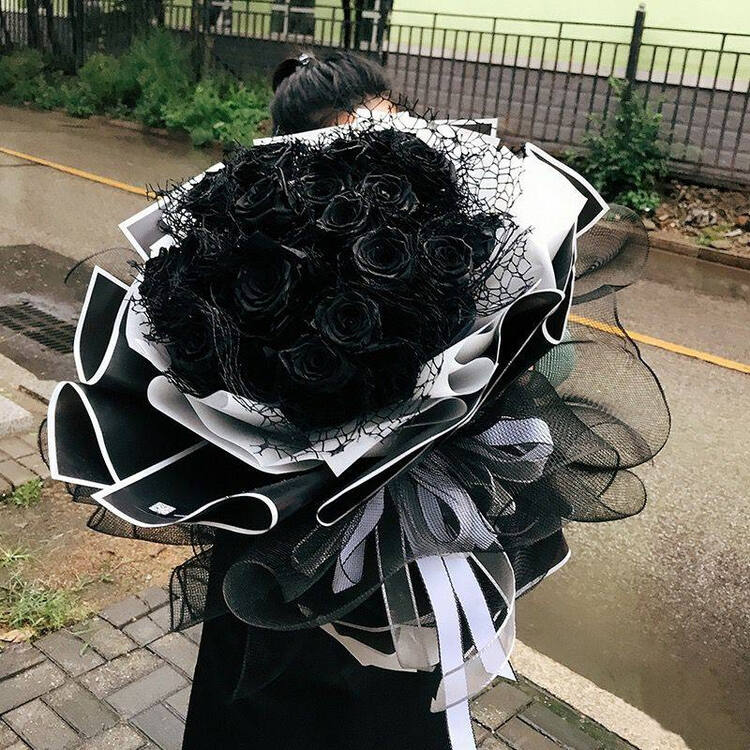 黑色玫瑰花束鲜花速递北京上海广州深圳成都杭州西安同城花店送花全国