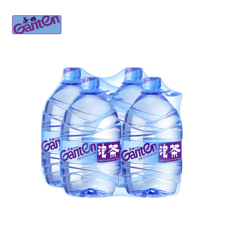 景田 饮用天然泉水 大瓶装水 4.6L*4瓶 整箱装 家庭健康饮用水