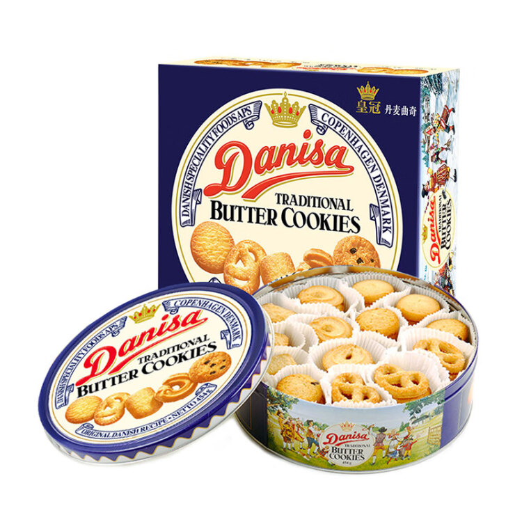 皇冠（danisa）丹麥曲奇餅干454g罐裝 零食伴手送禮物禮包團購下午茶 印尼進口 光明服務(wù)菜管家商品