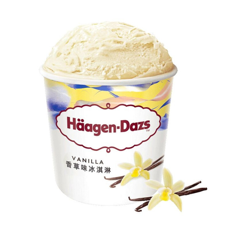 哈根达斯（Haagen-Dazs）【杨幂同款】经典香草味大桶冰淇淋473ml 光明服务菜管家商品