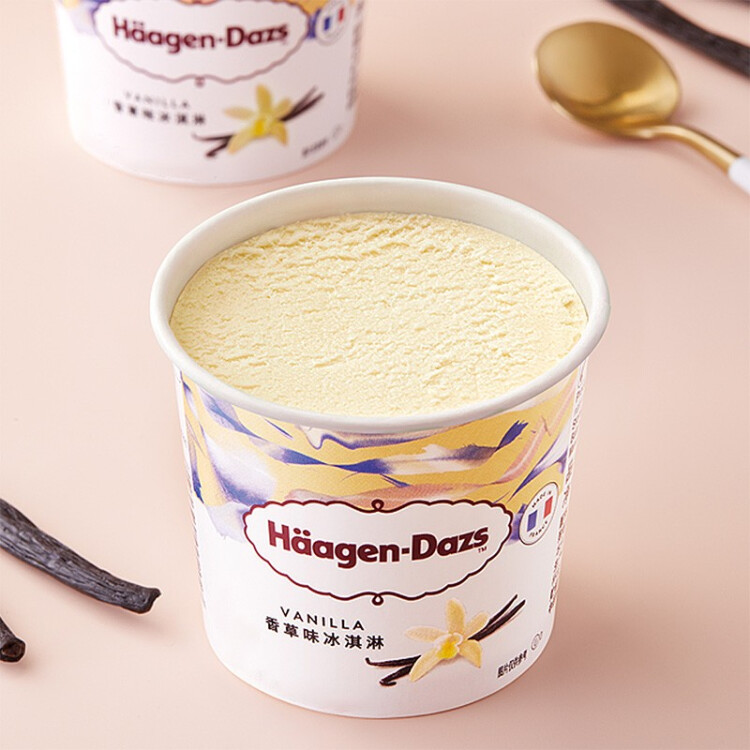 哈根达斯（Haagen-Dazs）【杨幂同款】经典香草味大桶冰淇淋473ml 光明服务菜管家商品