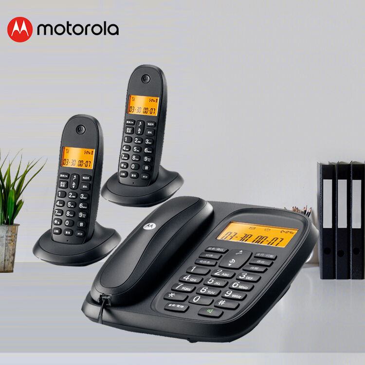 摩托罗拉motorola数字无绳电话机无线座机子母机一拖二办公家用中文
