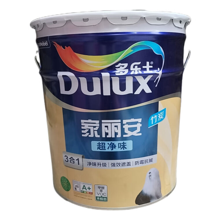 多乐士(Dulux)竹炭家丽安超净味三合一内墙乳胶漆18升3合1室内环保墙面漆 3合1 18L【图片 价格 品牌 评论】-京东