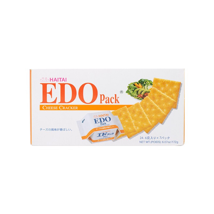 EDO Pack奶酪味饼干172g（7包）韩国进口海太公司旗下 苏打饼干  光明服务菜管家商品 