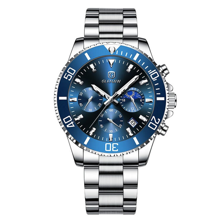 格伦glenaw网红手表男夜光防水潮流男表绿水鬼潜水机械表全自动中学生