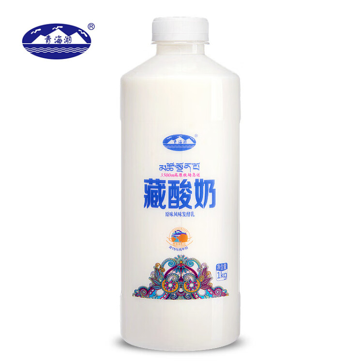 青海湖 藏酸奶1kg 含15%牦牛奶 酸奶 低温酸奶 原味风味发酵乳 无添加剂 光明服务菜管家商品 