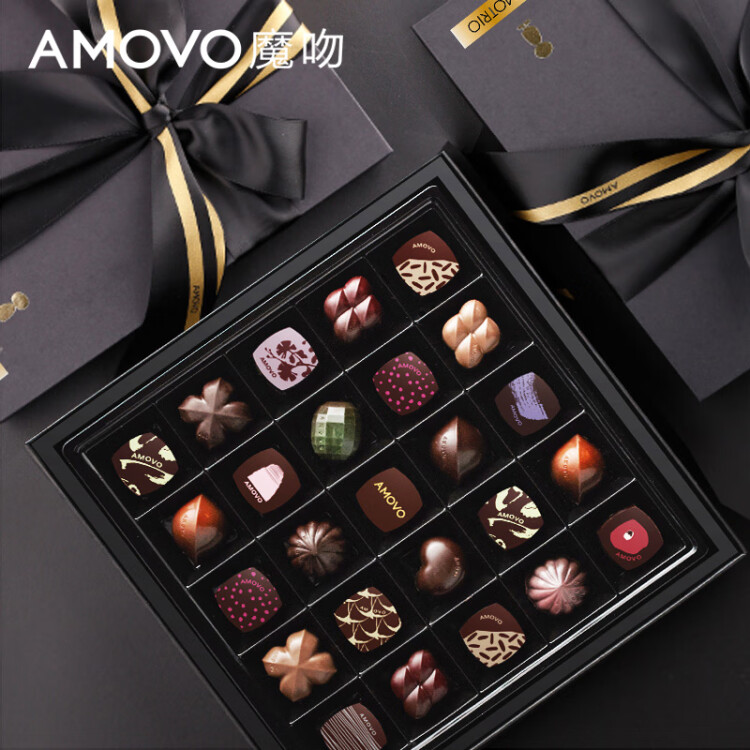 魔吻（AMOVO）巧克力礼盒糖果生日礼物比利时进口原料零食520情人节礼物送女友 光明服务菜管家商品 