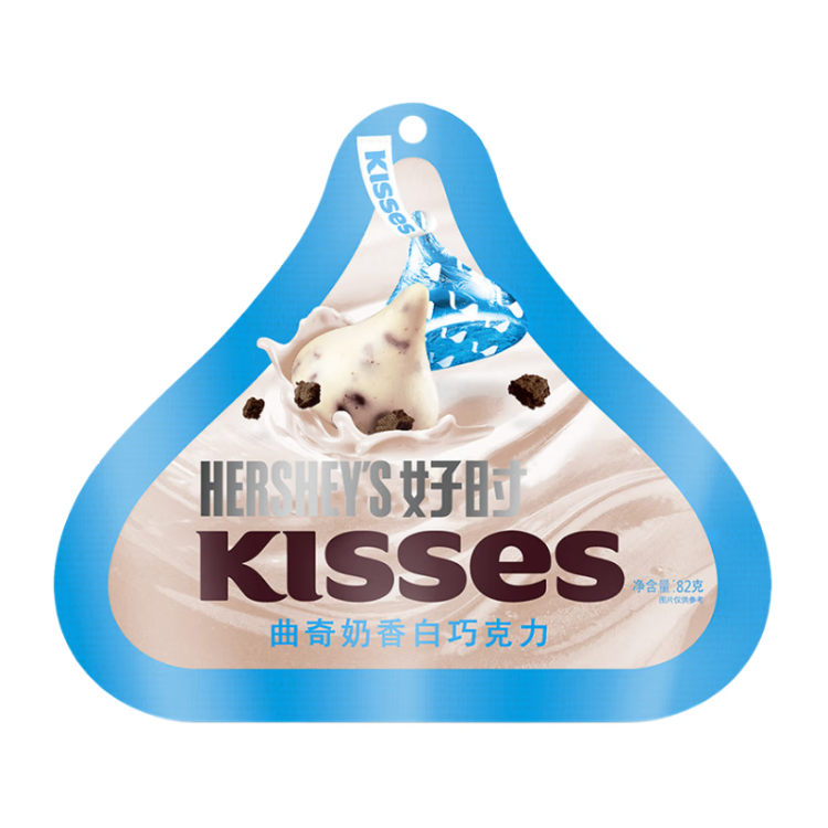 好時之吻 Kisses 曲奇奶香好時脆樂多 82g 袋裝 休閑零食糖果辦公室 光明服務(wù)菜管家商品