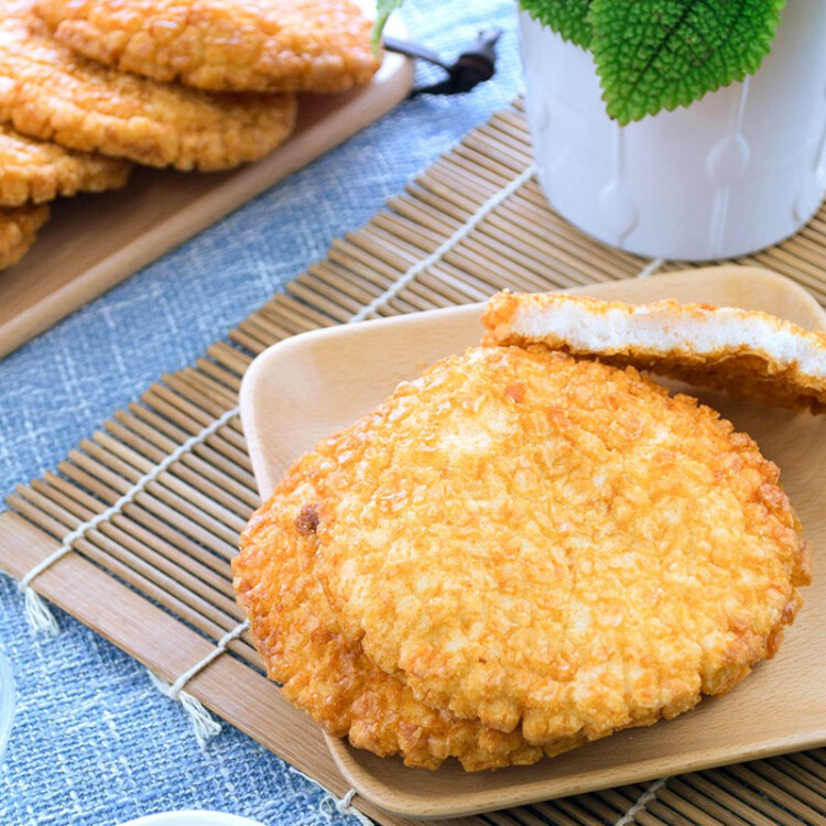 旺旺 大米饼 原味 1000g 家庭装 休闲膨化食品饼干糕点零食 光明服务菜管家商品