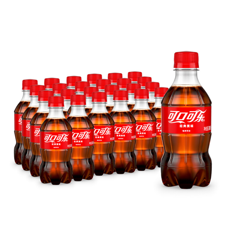 可口可樂 Coca-Cola 汽水 含汽飲料 300ml*24瓶 整箱裝 可口可樂公司出品