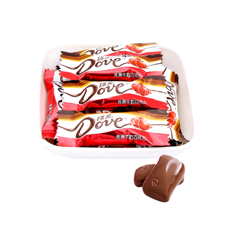 德芙（Dove）丝滑牛奶巧克力4.5g婚庆喜糖500g结婚伴手礼休闲小零食糖果批发 光明服务菜管家商品 