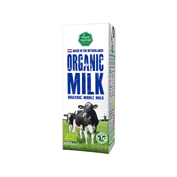 乐荷（vecozuivel）荷兰进口 有机全脂纯牛奶200ml*24盒 3.7g优蛋白 三重有机认证 光明服务菜管家商品 