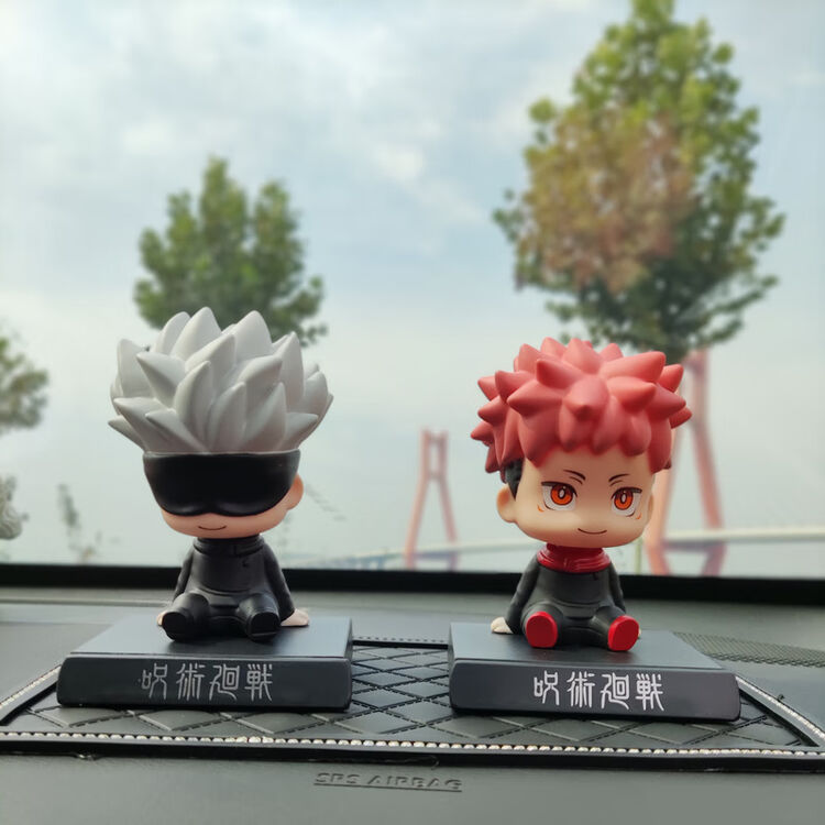 咒术回战虎杖悠仁五条悟摇头公仔汽车摆件车载玩偶车内饰蛋糕装饰手办粉帽一个 白帽一个摆件 图片价格品牌评论 京东