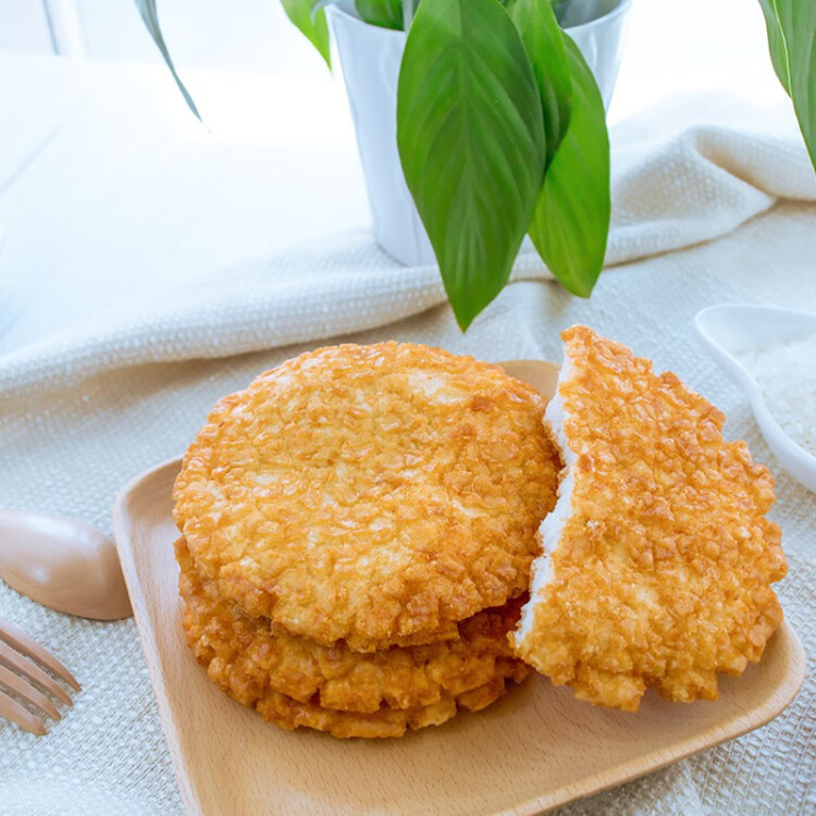 旺旺 大米饼 原味 1000g 家庭装 休闲膨化食品饼干糕点零食 光明服务菜管家商品