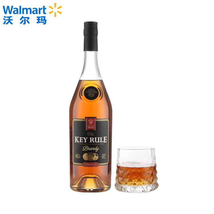 启陆西班牙进口白兰地酒洋酒沃尔玛1l