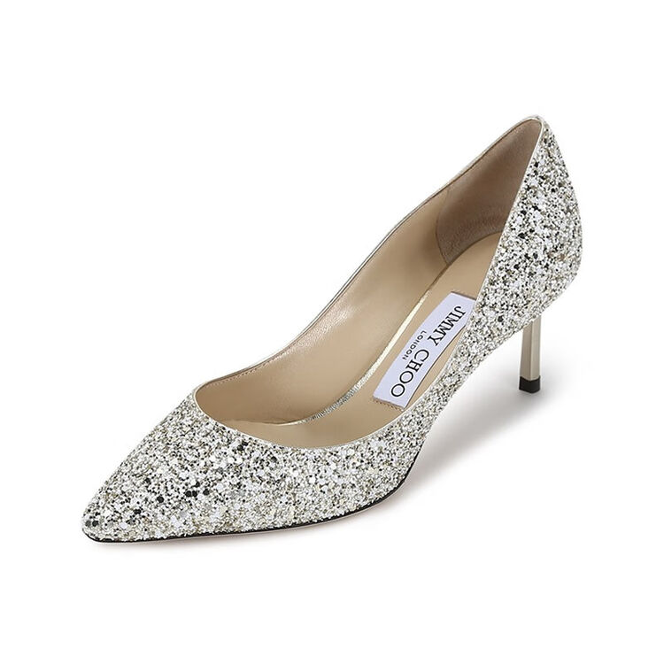 女鞋周仰杰jimmychoo女士闪光面料尖头高跟鞋单鞋romy60tit204moons
