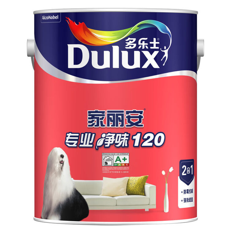 多乐士(dulux)家丽安专业净味120内墙乳胶漆 二合一防霉抗碱墙面漆 油漆涂料A8666白色5L【图片 价格 品牌 评论】-京东