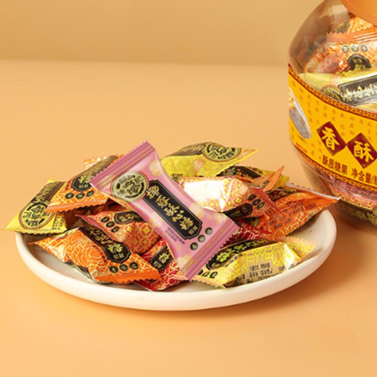 徐福记酥心糖桶600g 新年糖果 年货 休闲零食 结婚喜糖(约64颗)  光明服务菜管家商品 