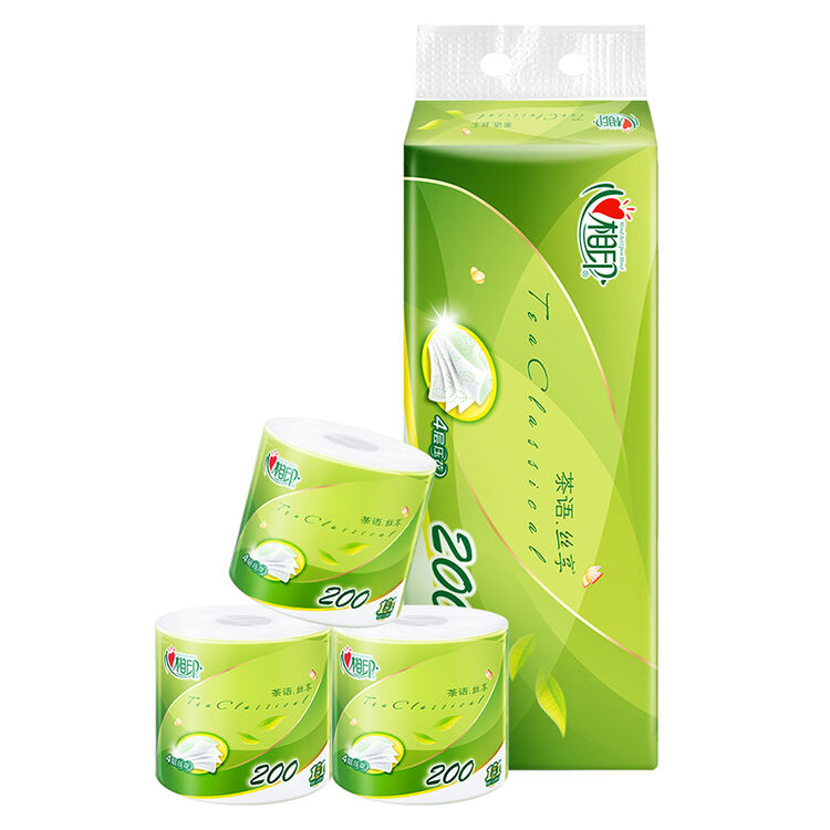 心相印卷纸 茶语系列卫生纸巾4层200g*10卷(柔厚升级)【图片 价格