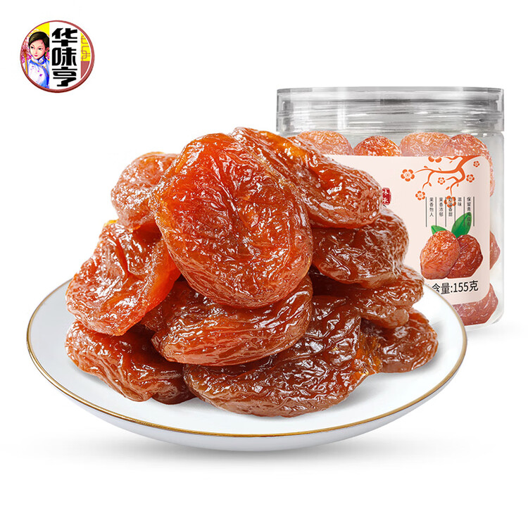 华味亨水晶杏脯150g 蜜饯果干无核大个休闲食品健康零食小吃 菜管家商品