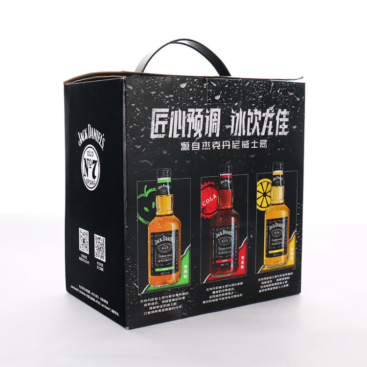 杰克丹尼（Jack Daniels）禮盒裝可樂(lè)+檸檬+蘋(píng)果味330ml*6瓶威士忌預(yù)調(diào)酒 菜管家商品