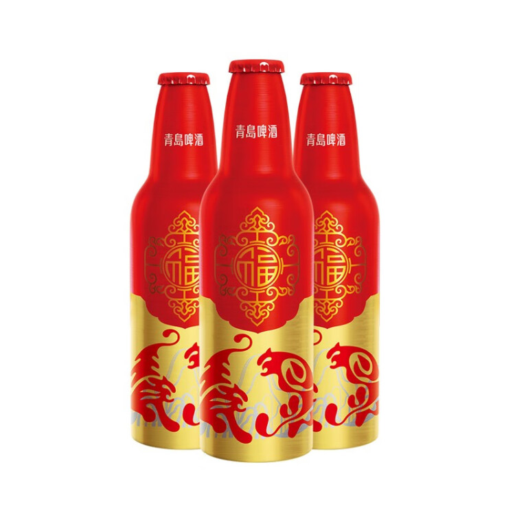 青島啤酒（TsingTao）喜慶 鴻運當頭禮盒355ml*12瓶 常規(guī)版/蛇年生肖版混發(fā) 光明服務(wù)菜管家商品