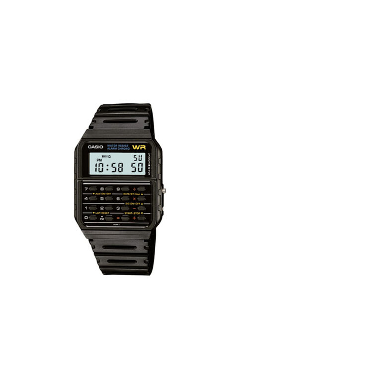 美国直邮卡西欧casio计算器学生手表蓝黑色ca53w1