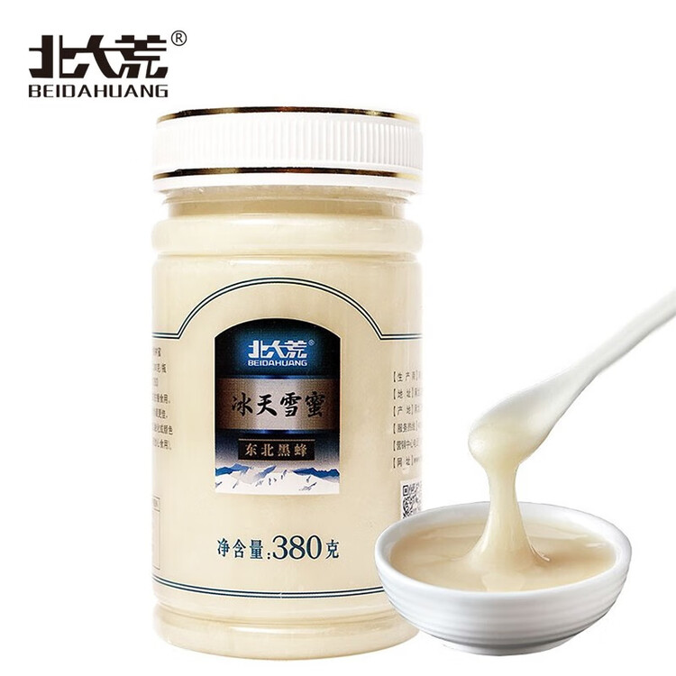 北大荒东北黑蜂 椴树冰天雪蜜 纯蜂蜜380g压榨成熟蜜冲饮礼品 菜管家商品
