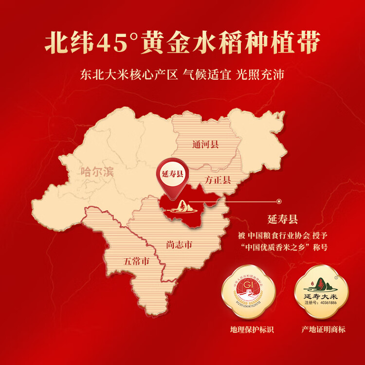 三人行东北大米 稻香2号1.25kg 2023年新米 东北哈尔滨特产 粳米2.5斤 菜管家商品