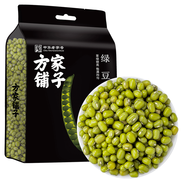 方家铺子中华老字号 绿豆2斤(可发豆芽 打豆浆 五谷杂粮 粗粮) 菜管家商品