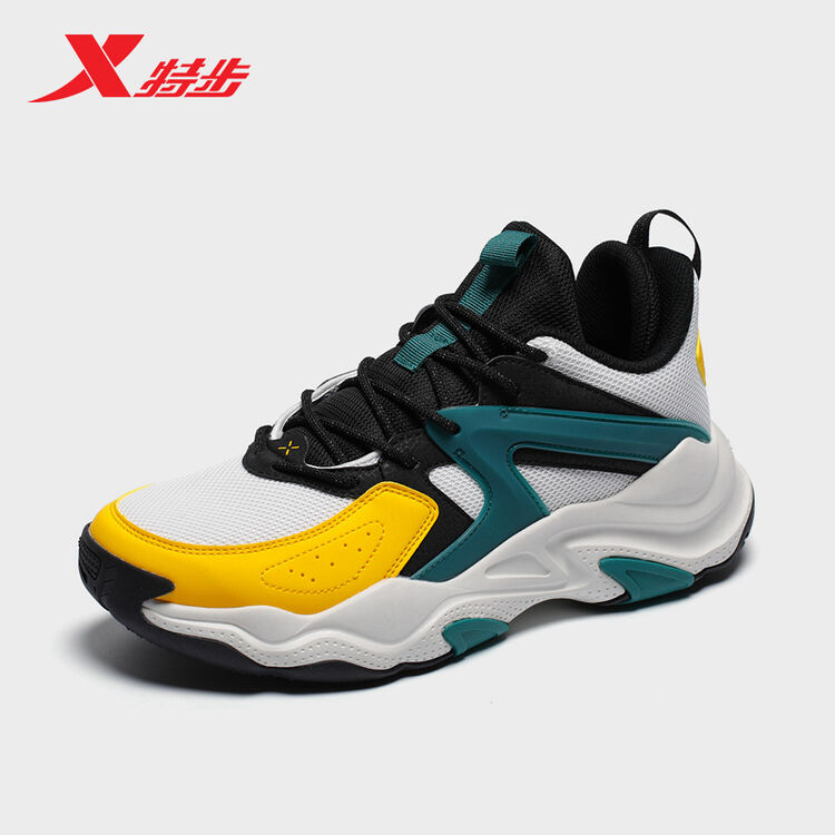 【商场同款】特步篮球鞋男鞋运动鞋子男2021秋季新款休闲鞋经典复古