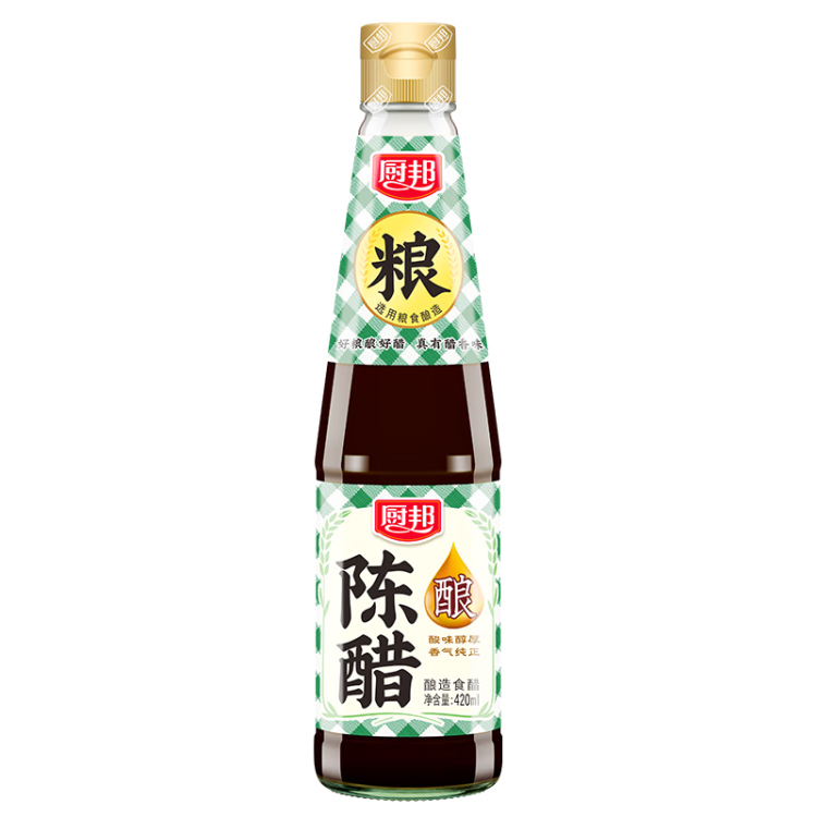 厨邦 陈醋 老醋 古法传统酿造食醋 凉拌调味 泡菜泡豆 420ml 菜管家商品