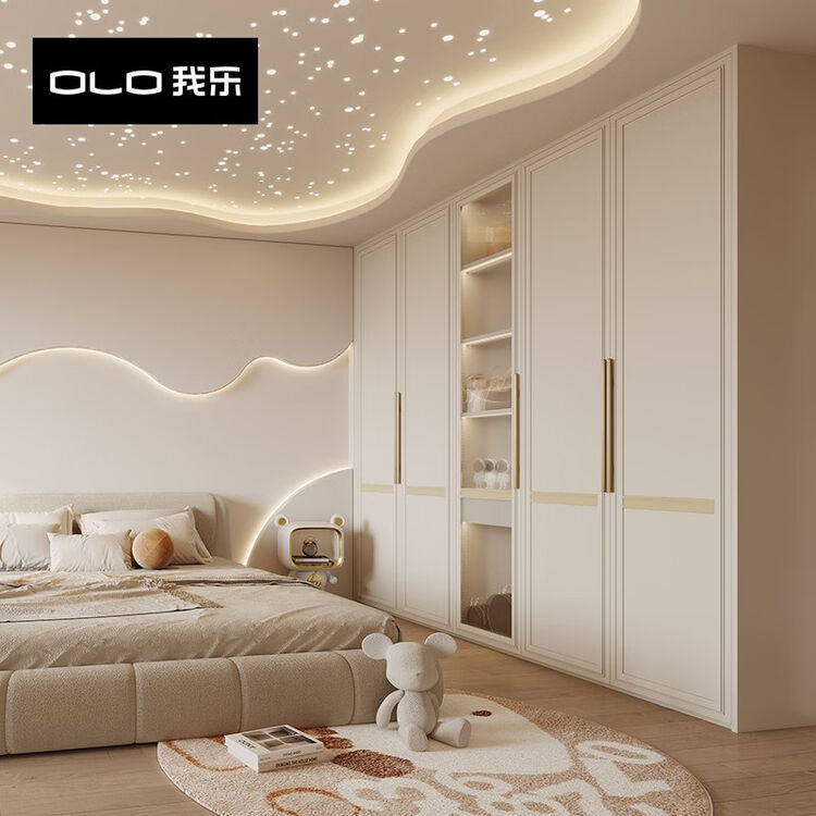 我乐 【轻奢风衣柜】全屋定制衣柜家用卧室家具整体推拉门衣帽间储物【图片 价格 品牌 评论】-京东