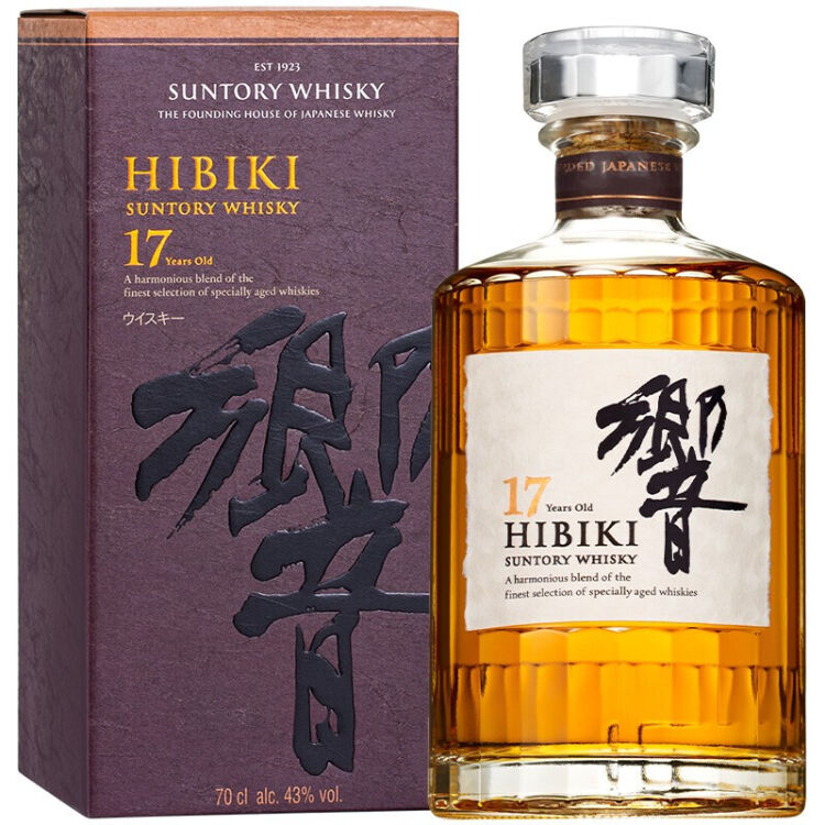 日本三得利单一麦芽威士忌（SUNTORY）原装进口洋酒700ml Hibiki响17年