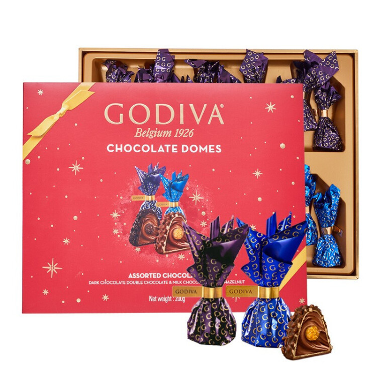 歌帝梵(GODIVA)臻粹进口巧克力礼盒精选20颗装200g生日礼物送女友伴手礼 光明服务菜管家商品 