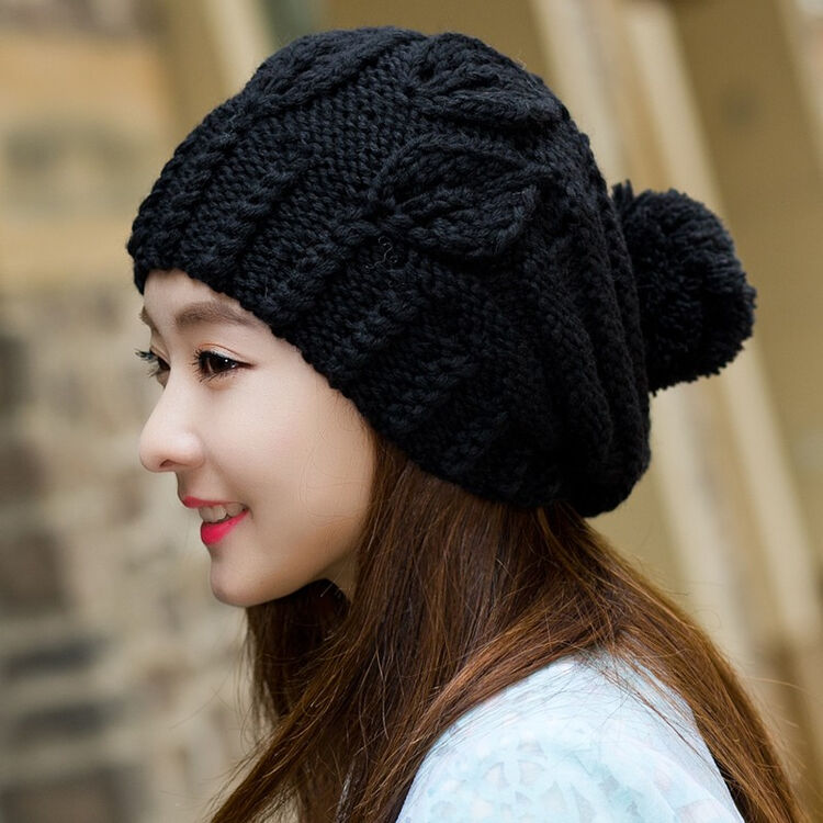 677888帽子女冬保暖时尚韩版潮冬季毛线帽骑车秋冬加绒防风羊毛帽手工