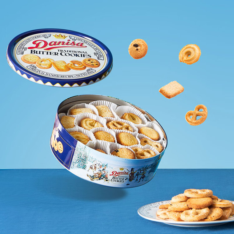 皇冠（danisa）丹麥曲奇餅干454g罐裝 零食伴手送禮物禮包團購下午茶 印尼進口 光明服務(wù)菜管家商品