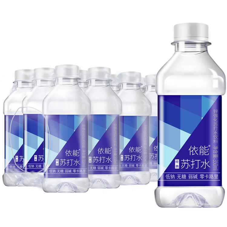 依能 鋅強(qiáng)化 無(wú)糖無(wú)汽弱堿蘇打水飲料 350ml*15瓶 塑膜裝 飲用水 光明服務(wù)菜管家商品