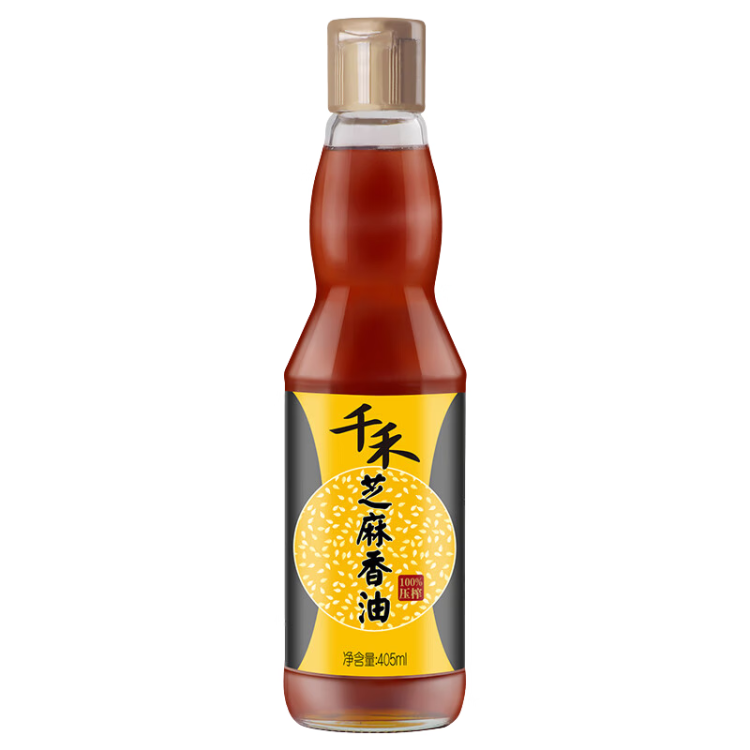 千禾 香油 物理压榨 拌菜调味 芝麻香油 405mL 菜管家商品