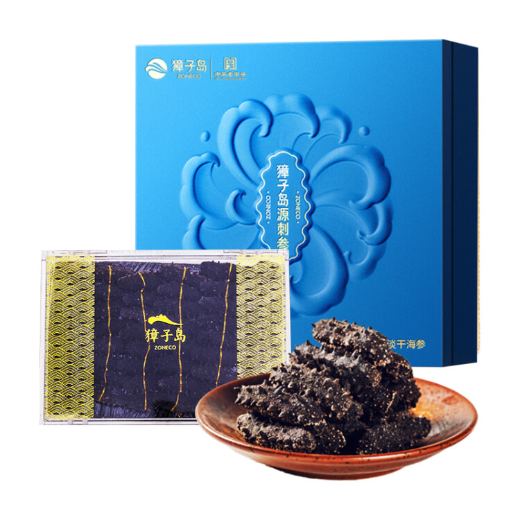 獐子岛 大连淡干海参100g 30-40头 底播辽刺参 海鲜水产干货送礼礼盒 菜管家商品