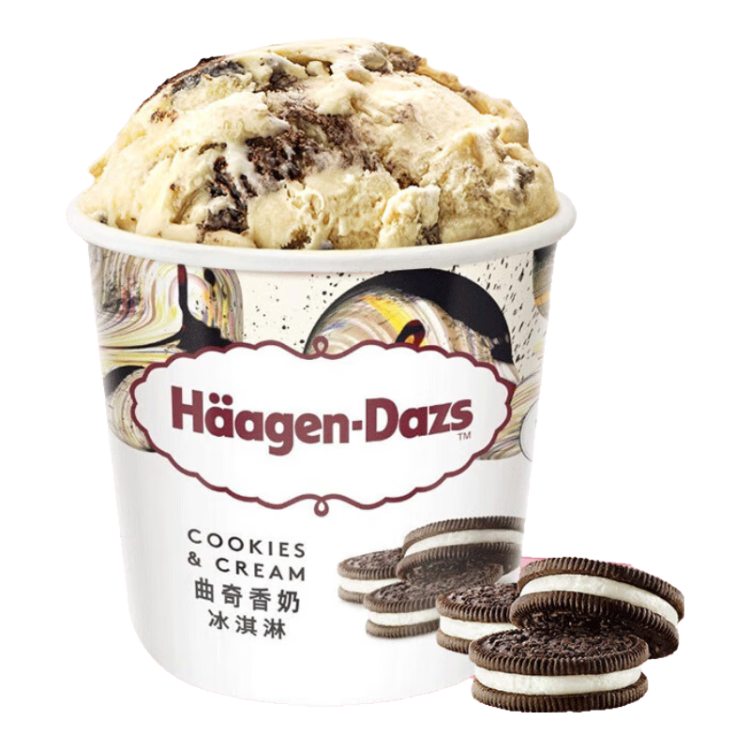 哈根達(dá)斯（Haagen-Dazs）【楊冪同款】經(jīng)典曲奇香奶口味冰淇淋 100ml/杯 菜管家商品