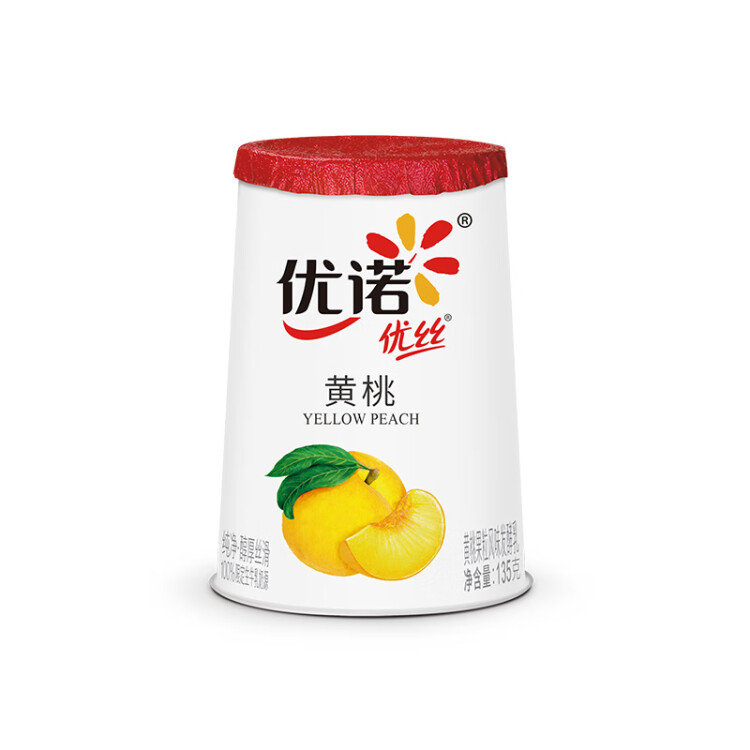 優(yōu)諾（yoplait）優(yōu)絲果粒黃桃味酸奶135gx3杯 家庭分享裝 低溫酸牛奶 風(fēng)味發(fā)酵乳 菜管家商品