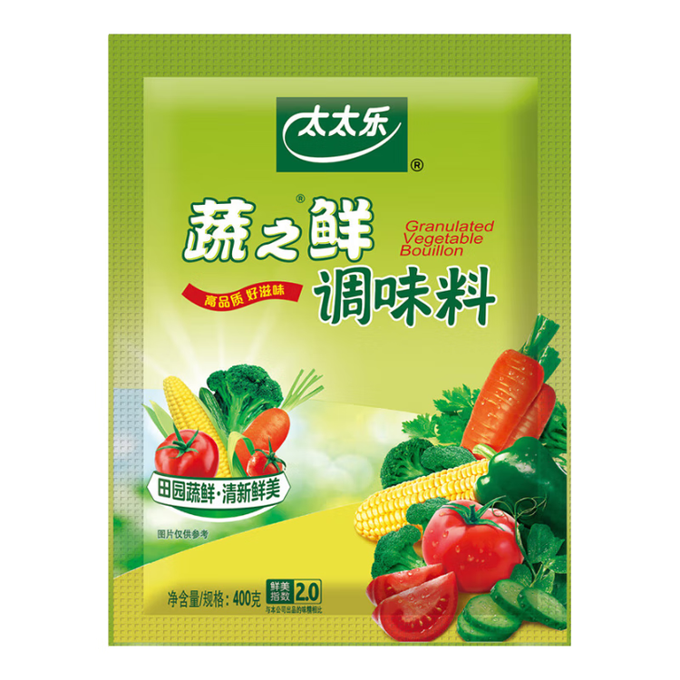 太太乐 鸡精 蔬之鲜 复合调味料 素食提鲜 400g 菜管家商品