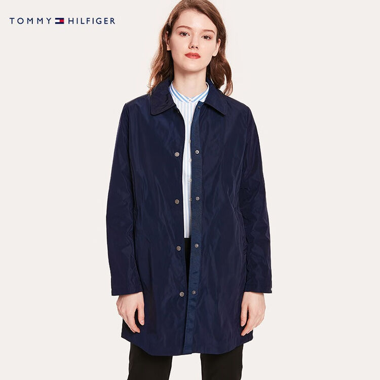 tommyhilfiger女装春秋风衣ww0ww24917藏青色403m